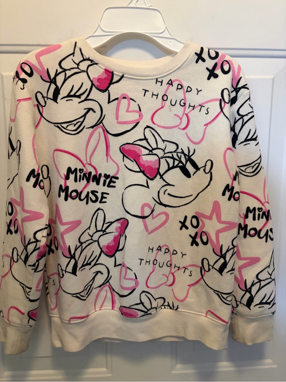 Disney Cream and Black Branded Sweatshirt Interior Label